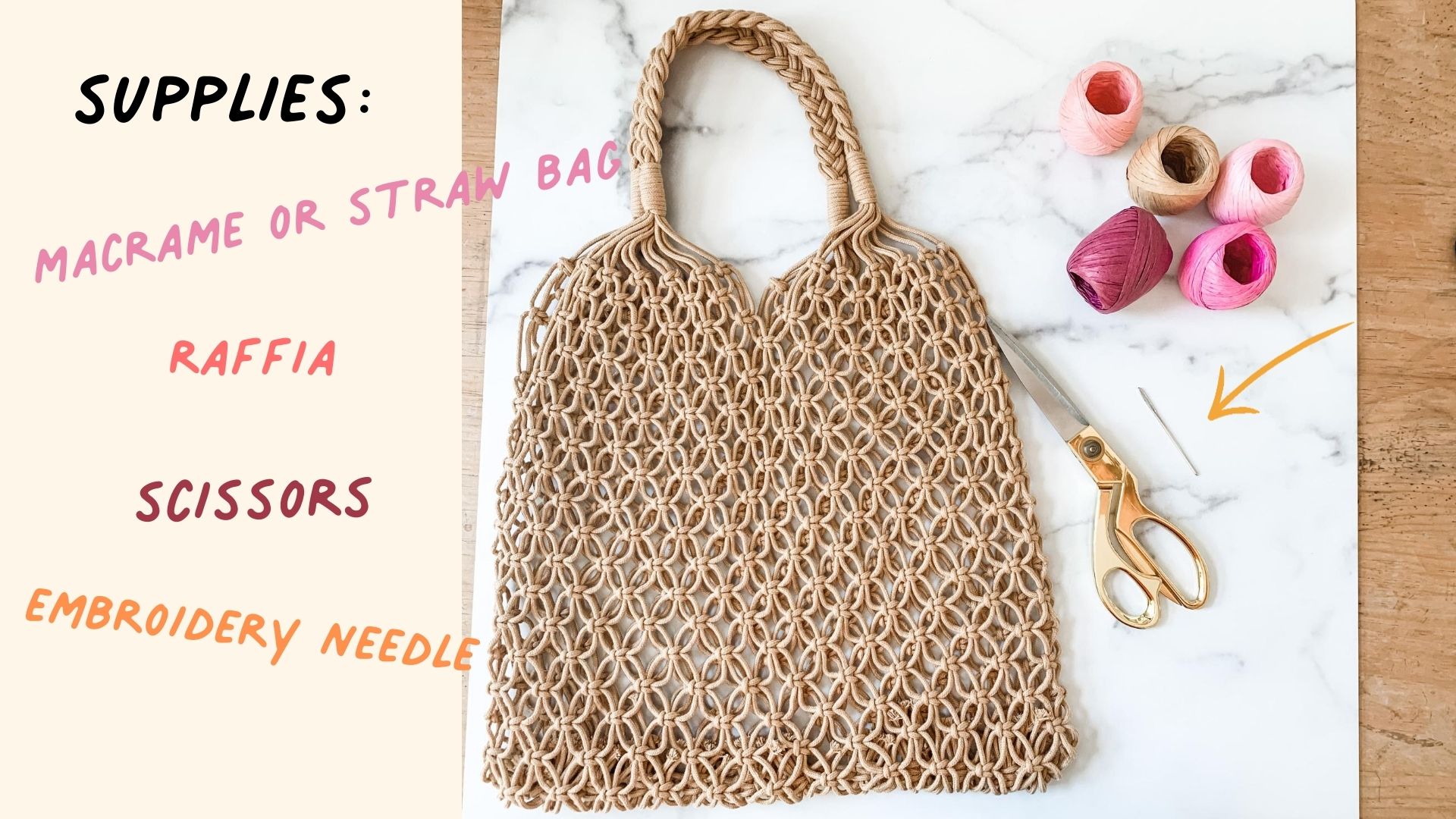 How to Make a Beautiful Raffia Fringe Macrame Bag (Video Included ...