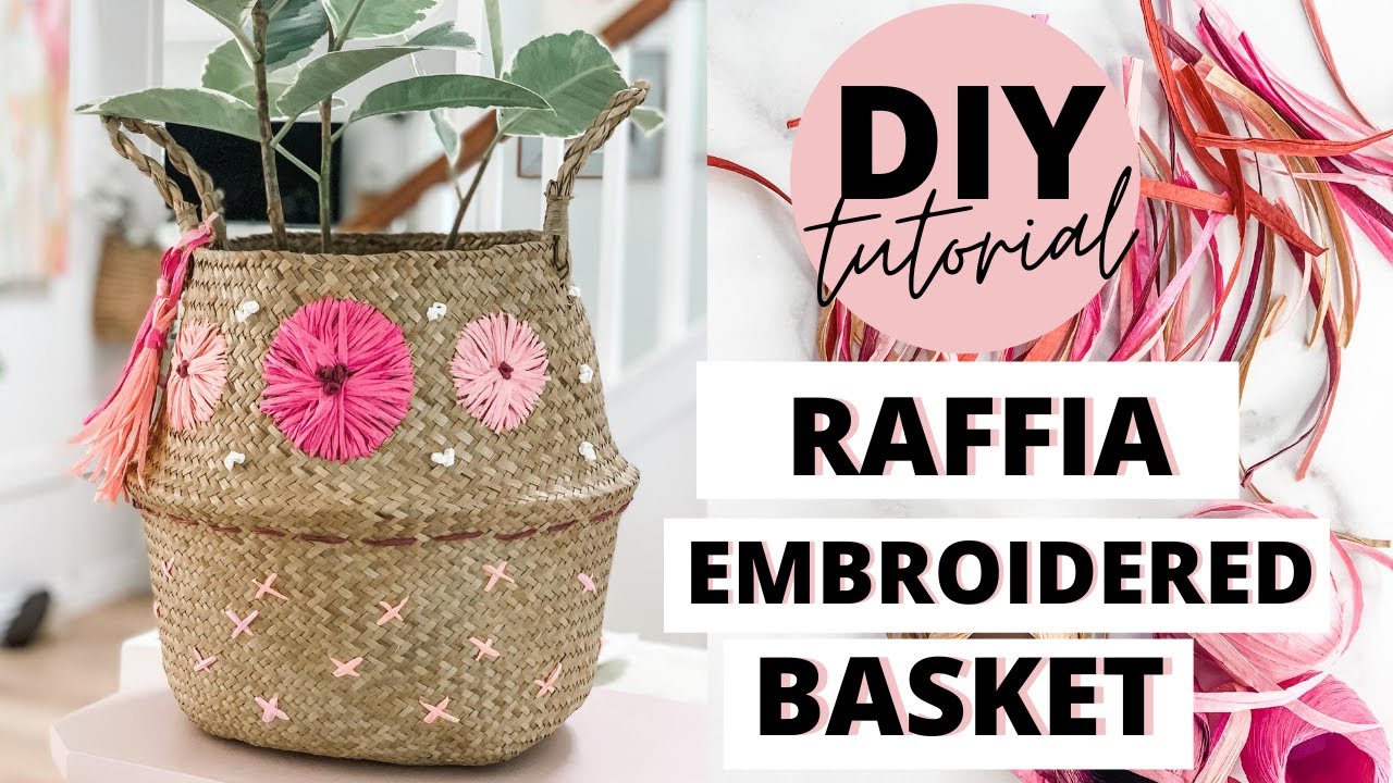 How to weave a basket using raffia or fabric - make your own