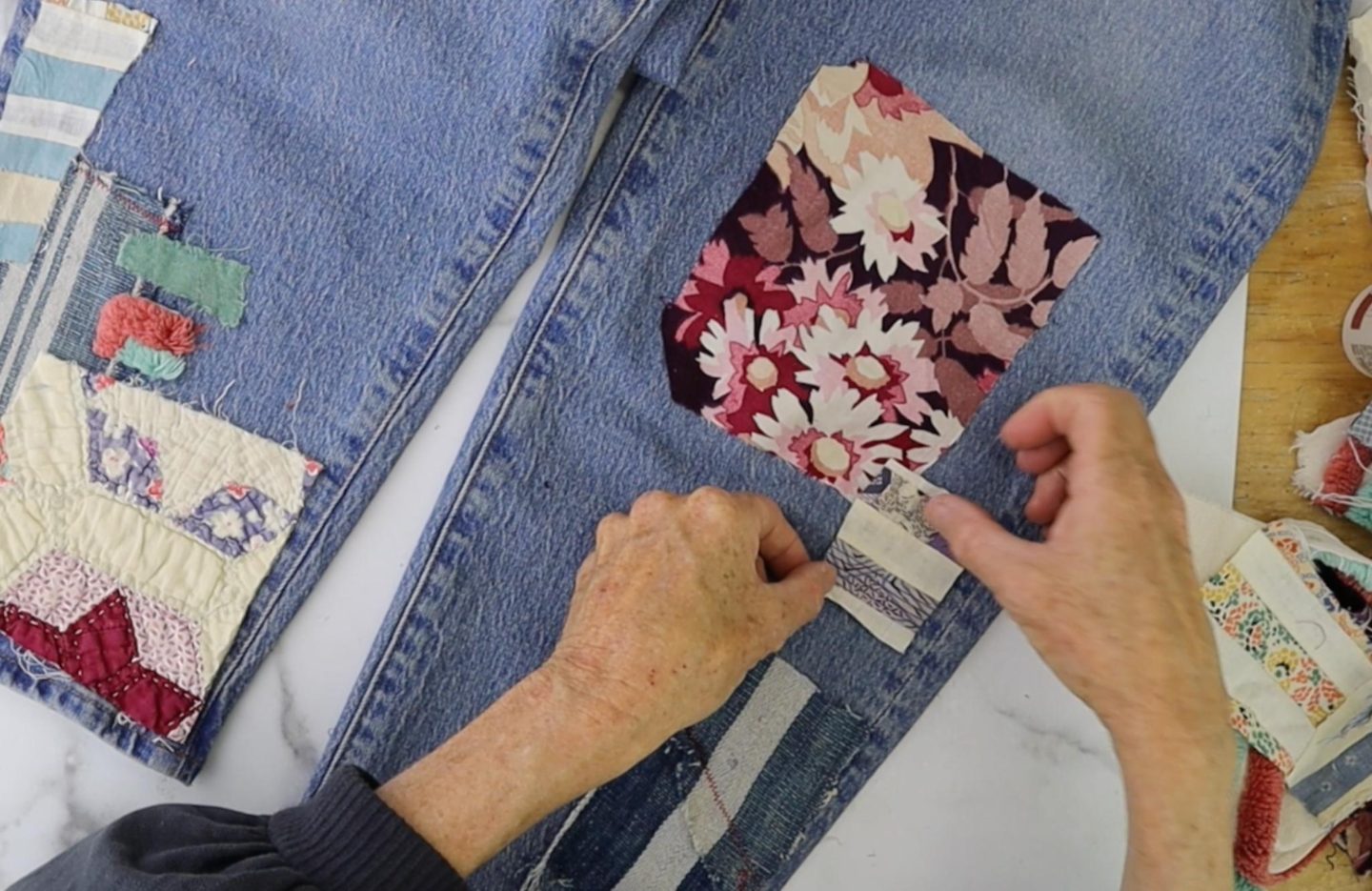 DIY No Sew Anthropologie Jeans Thrift Flip (Video Tutorial) - Bella Branch  DIY